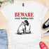 Beware crazy bulldog lady - V2 - Shoulder To Cry On T-Shirt